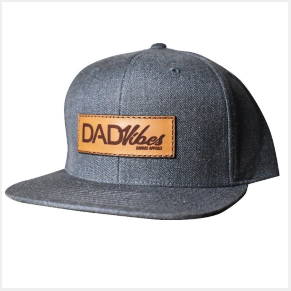 Dad Vibes Patch Hat in Dark Charcoal NWOT